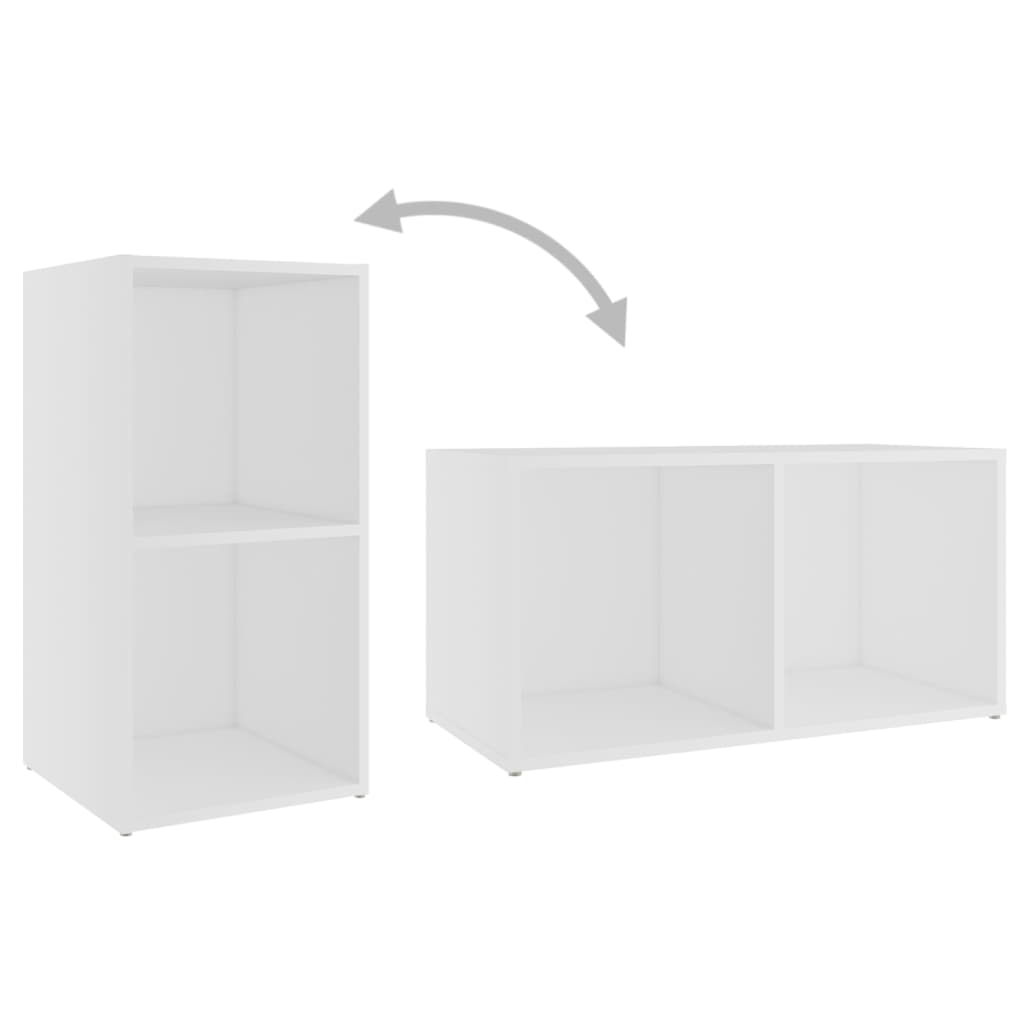 TV Cabinets (2 Pcs) White 72 X 35 X 36.5 Cm Particleboard