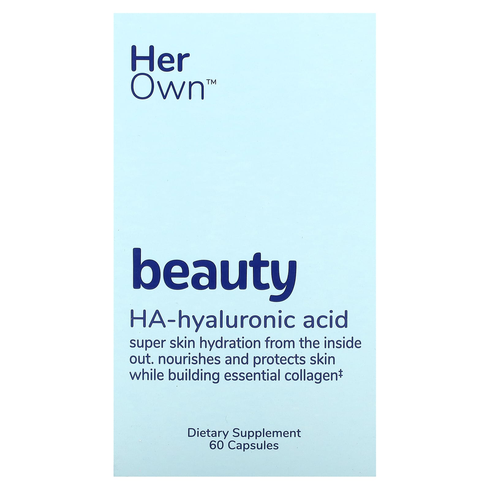 

Her Own, Beauty, ГК-гіалуронова кислота, 60 капсул