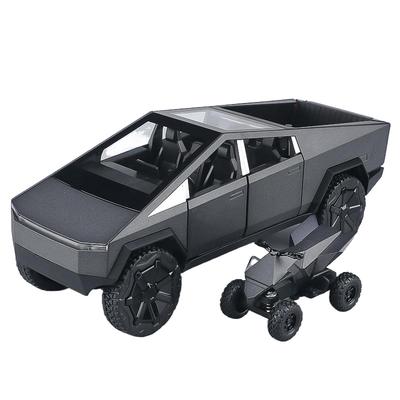 1/32 Tesla Cybertruck Spielzeug Geländewagen Diecast Modellauto Sound & Licht Strandmotorrad Hobby Sammlerstück Geburtstagsgeschenk für Jungen