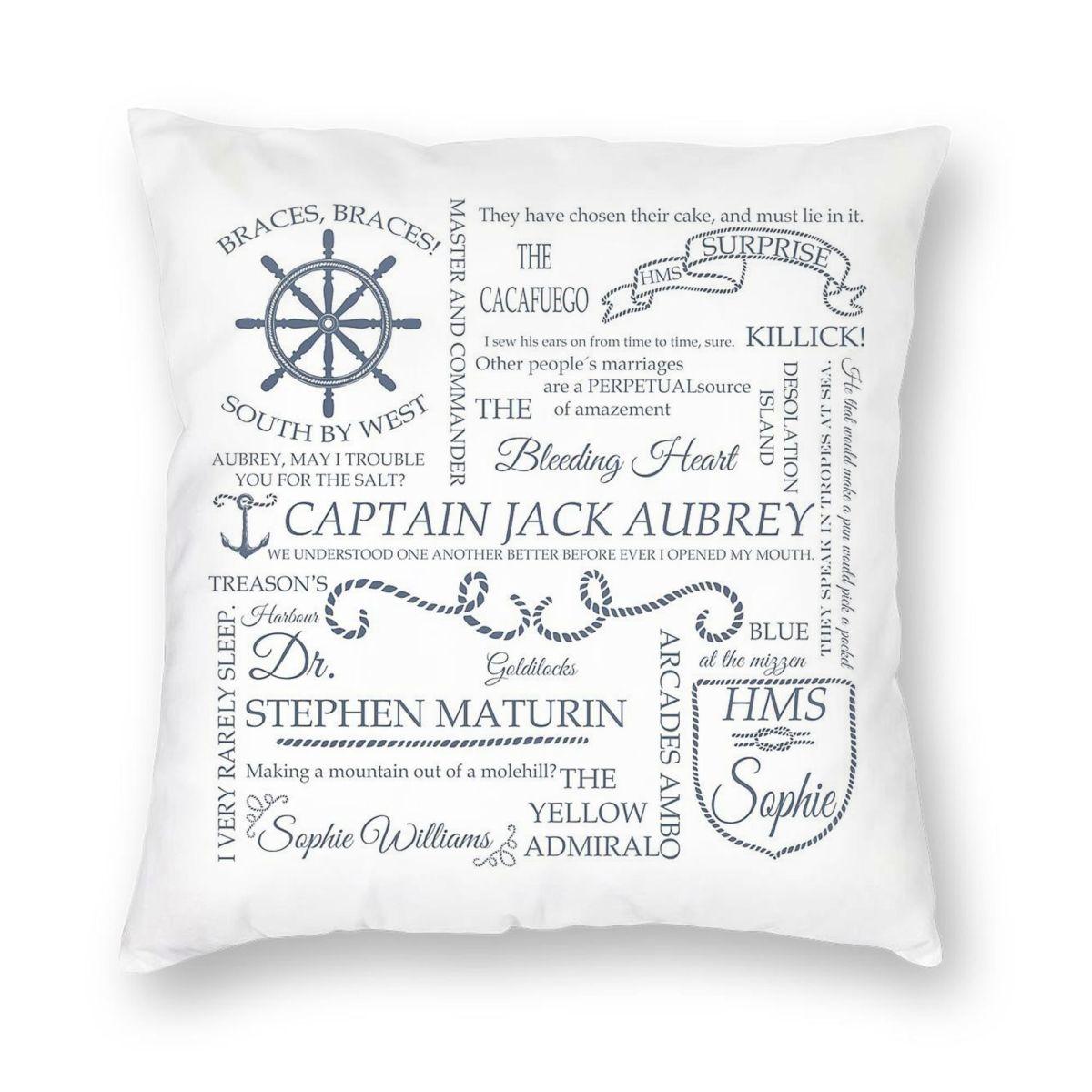 Aubrey Maturin Jack Aubrey Pillowcase Polyester Linen Velvet Printed Zip Decor Pillow Case Bed Cushion Cover 30x30cm