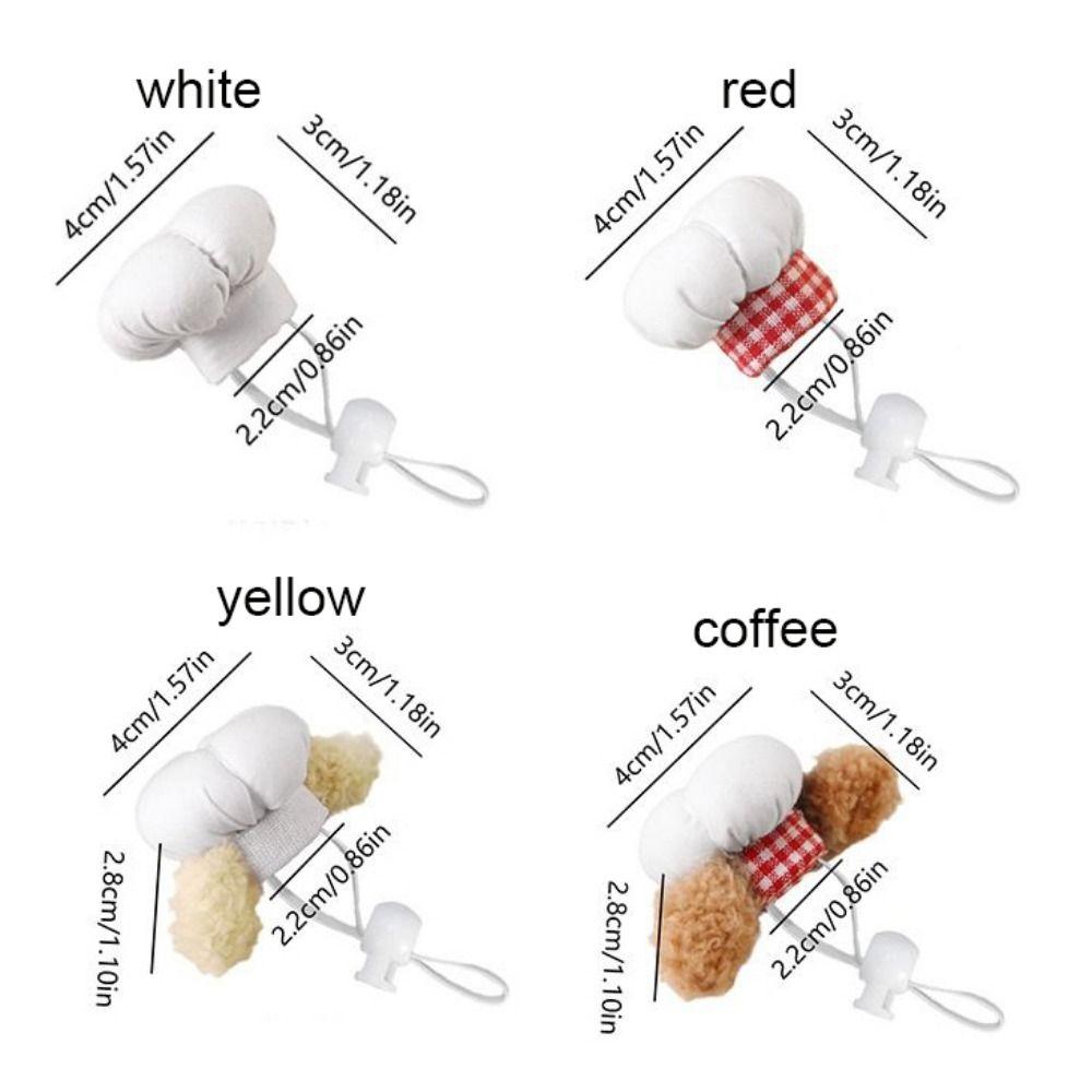 Pet Accessories Adjustable Hamster Chef Hat Breathable Comfortable Pet Costume Hat Decorative Hamster Cosplay Hat Birthday Party