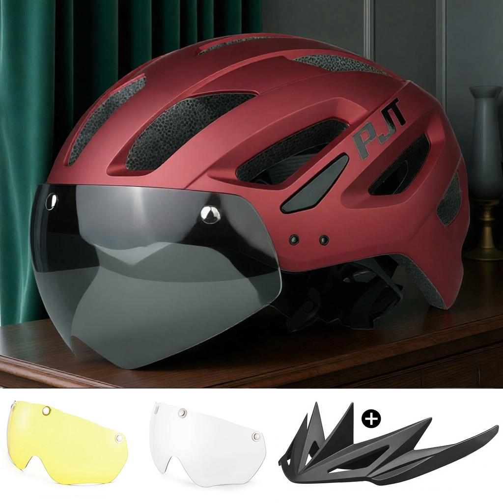 Pjt New Cycling Helmet Light Road Mtb Mountain Bike Bicycle Goggles / Sun Visor Helmet L For Men Women Sun Visor Bicycle Helmet