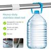 MOPALL Floor Scrub Brush With Long Handle 55", Dual-Sided Stiff Bristle Grout Brush With 180° Rotatable V-Shape Head, Heavy Duty Shower Cleaning