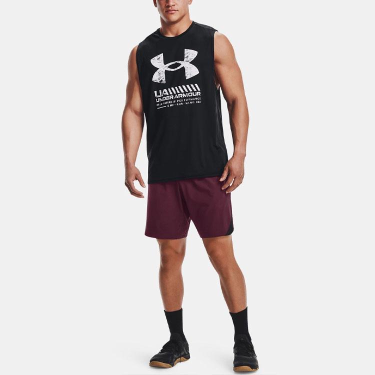 Under Armour Velocity Graphic Logo Training Tank Top Men Tops Black 1362303-001