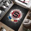 Tappeto AC Sparta Praha per Soggiorno Camera da Letto Casa Decorazione Divano, Tappetino Antiscivolo per Giochi Bambini