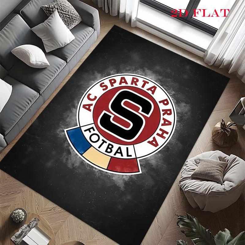 Tappeto AC Sparta Praha per Soggiorno Camera da Letto Casa Decorazione Divano, Tappetino Antiscivolo per Giochi Bambini