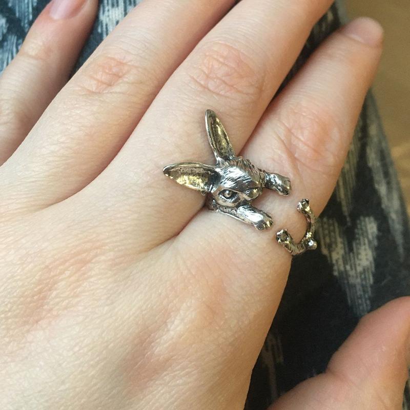 

Vintage Chic Cat Animal Knuckle Rings for Women Girls Charm Gothic Punk Frog Rubbit Octopus Opening Finger Rings Fashion Jewelry Resizable