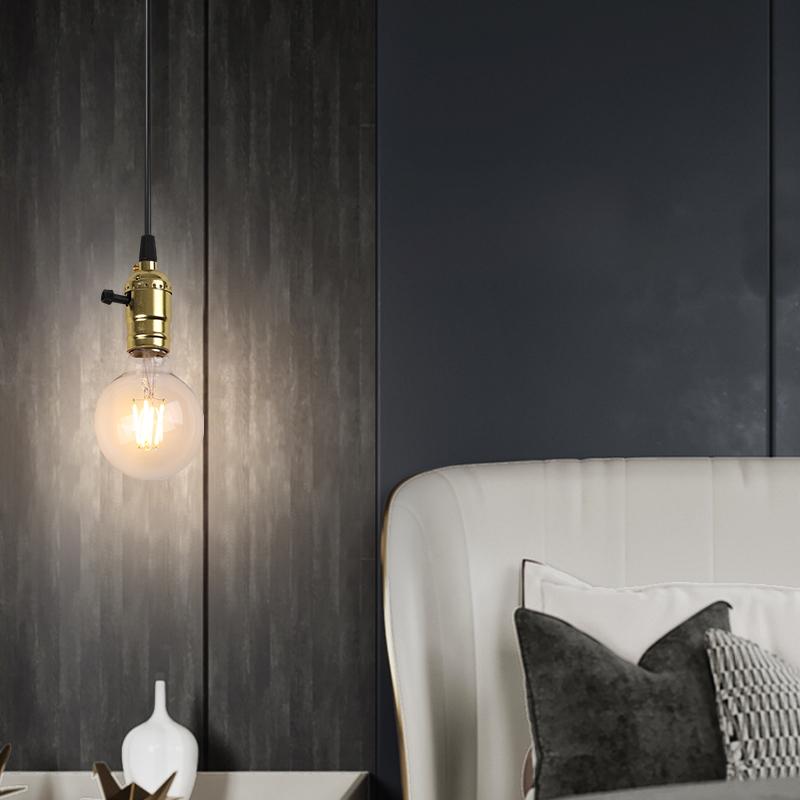 LED Lampenfassung Lampensockel mit Kabel Schalter Stecker DIY Hängekabel Zubehör Einfache Kleine Pendelleuchte E27 Schraublampenfassung