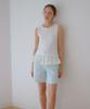 Okuka Rose Flower Pattern Shorts