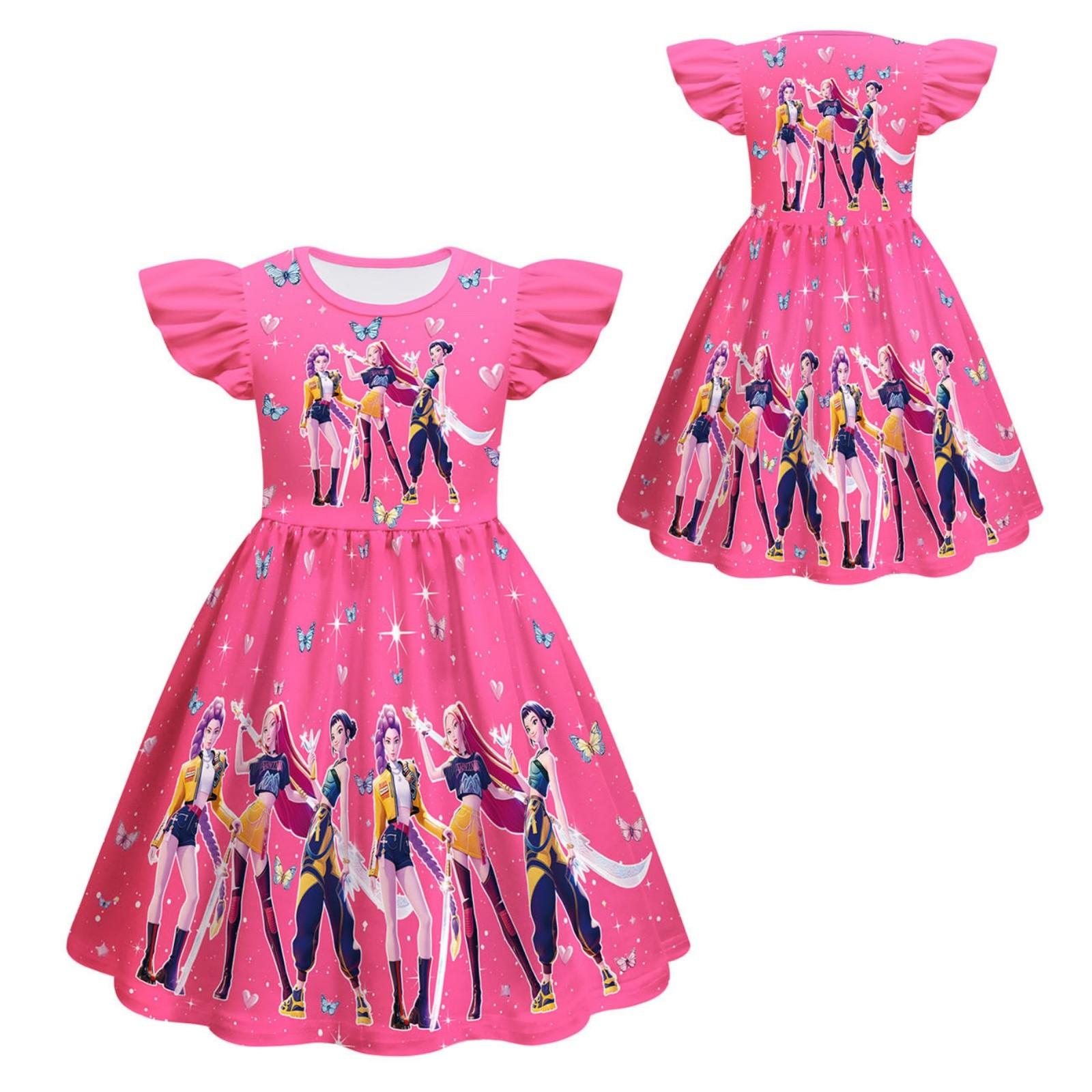 

Платье для девочек Ведьма Платье с рукавами-крылышками для девочек Детская А-силуэтная юбка 100