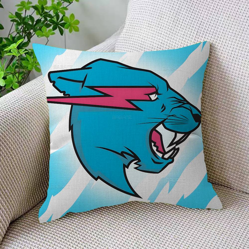 Game Blogger MrBeasts Cushion Cover Decorative Pillow Sofa Home Decor Case Pillow Cases