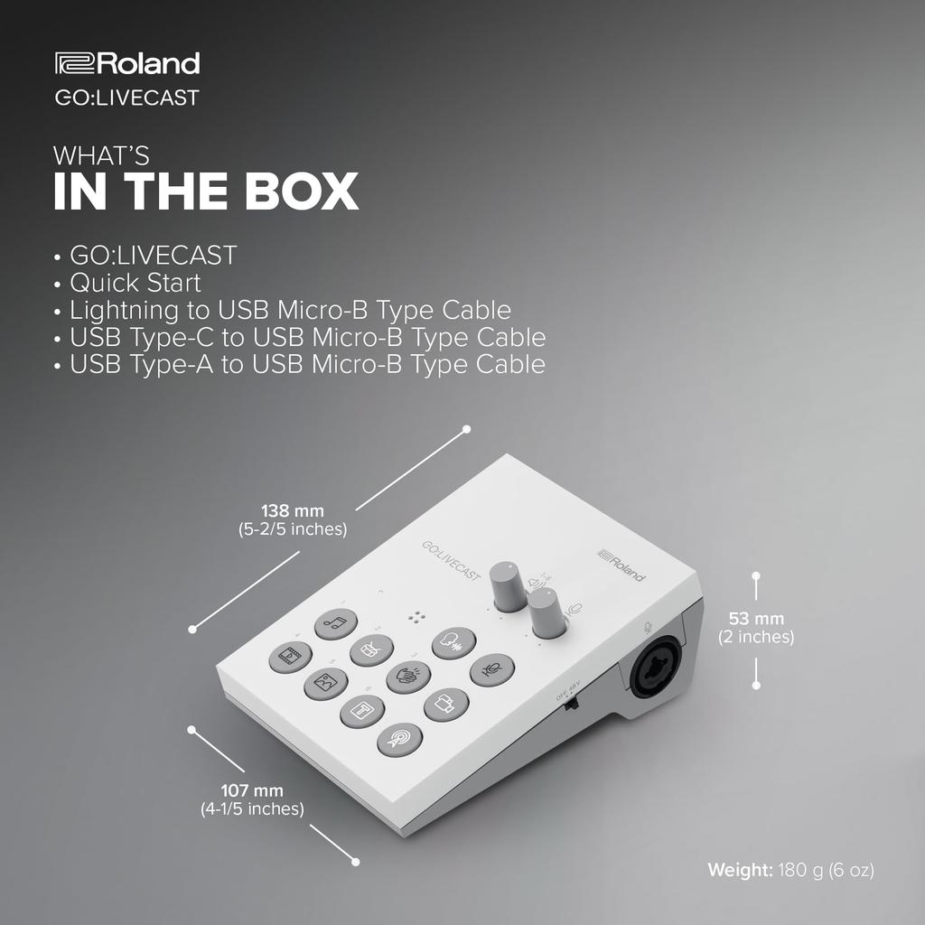Roland GO:LIVECAST Smartphone Live Streaming Studio
