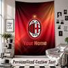 Vægtæppe med personligt navn og tekst, AC Milan Dekorativt Tæppe til Soveværelse