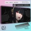 HYBXAXC Minimalist Black Anime XXL Mouse Pad NonSlip Waterproof Gaming Desk Mat Custom Keyboard Pad for Boys