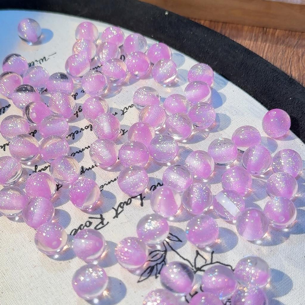 16Mm Soft Heart Filling Dream Starry Sky Fine Flash Cat Eye Resin Loose Beads Handmade DIY Beaded Mobile Phone Chain Accessories