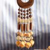 Smiling Face Wooden Beads 50Pcs 1.8CM Natural Wood Beads Wood Spacer Beads Loose Beads with Hole for DIY Craft Jewelry Making