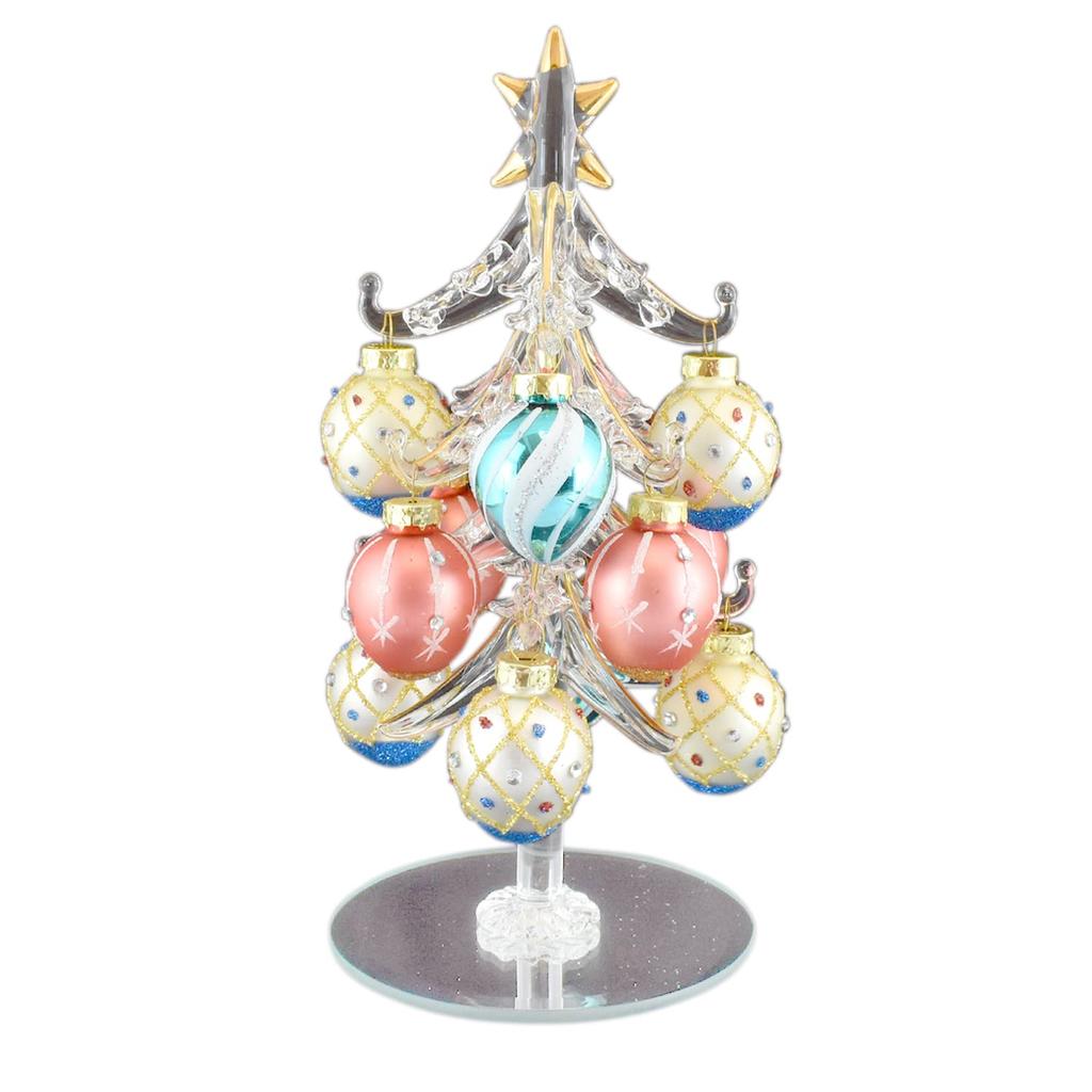 Four Cart Cute Handmade Glass Drop Tree Milky