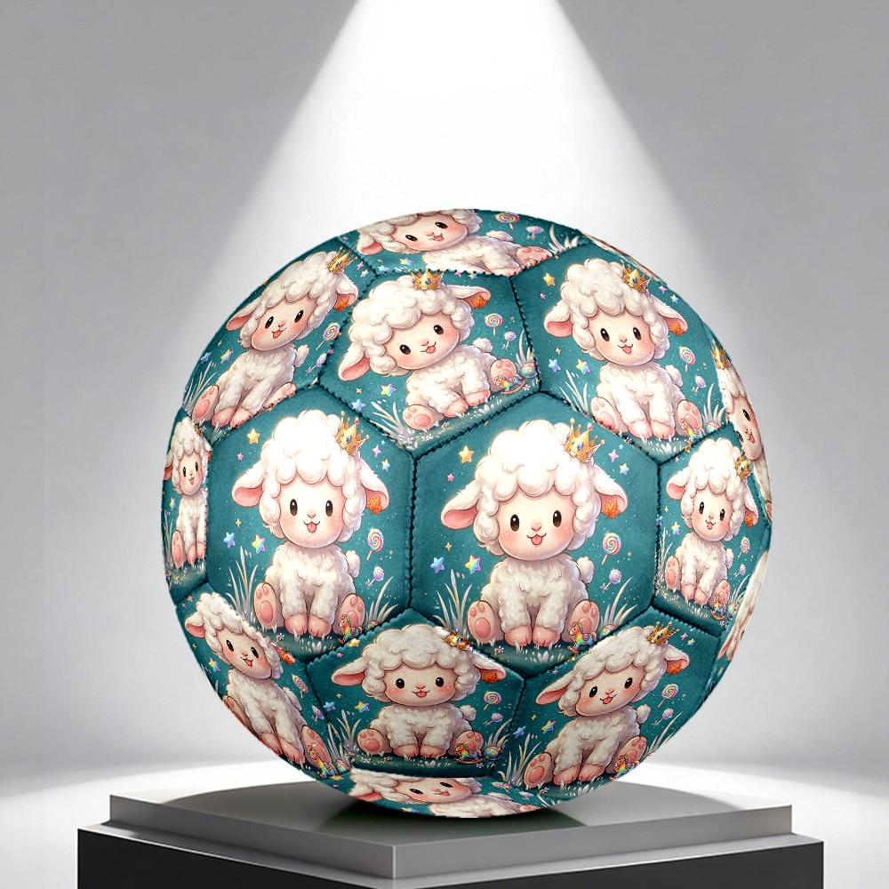 1pc Royal Lamb Fantasy Themed Soccer Ball, Size 5, Lightweight PVC Material, Outdoor Training Soccer Ball Gift. q62226