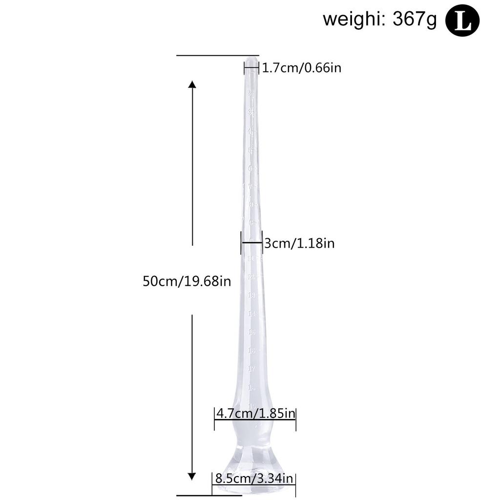 Duen Crystal Transparent Anal Cone Tail Butt Plug Unisex Anal Masturbation Device Sexy Back Court Butt Plug Anal Whip