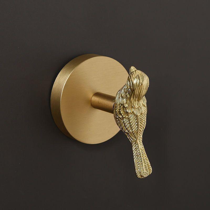 Leaf Ginkgo Brass Angel Bird Dragonfly Wall Hook With Adhesive For Door Decor