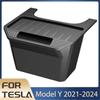 Rear Seat Storage Box for Tesla Model Y 2021-2024 Accessories TPE Backseat Storage Box Bins Trash Can for Tesla Model Y 2024