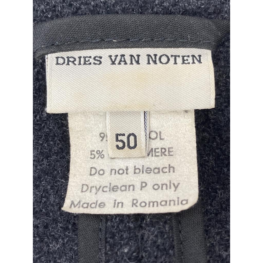 Dries Van Noten [Archiv] 1990-Frühe 2000er Leica-Ära Schwarze Wollstickerei Jacke Jacke 50 schwarzGebraucht