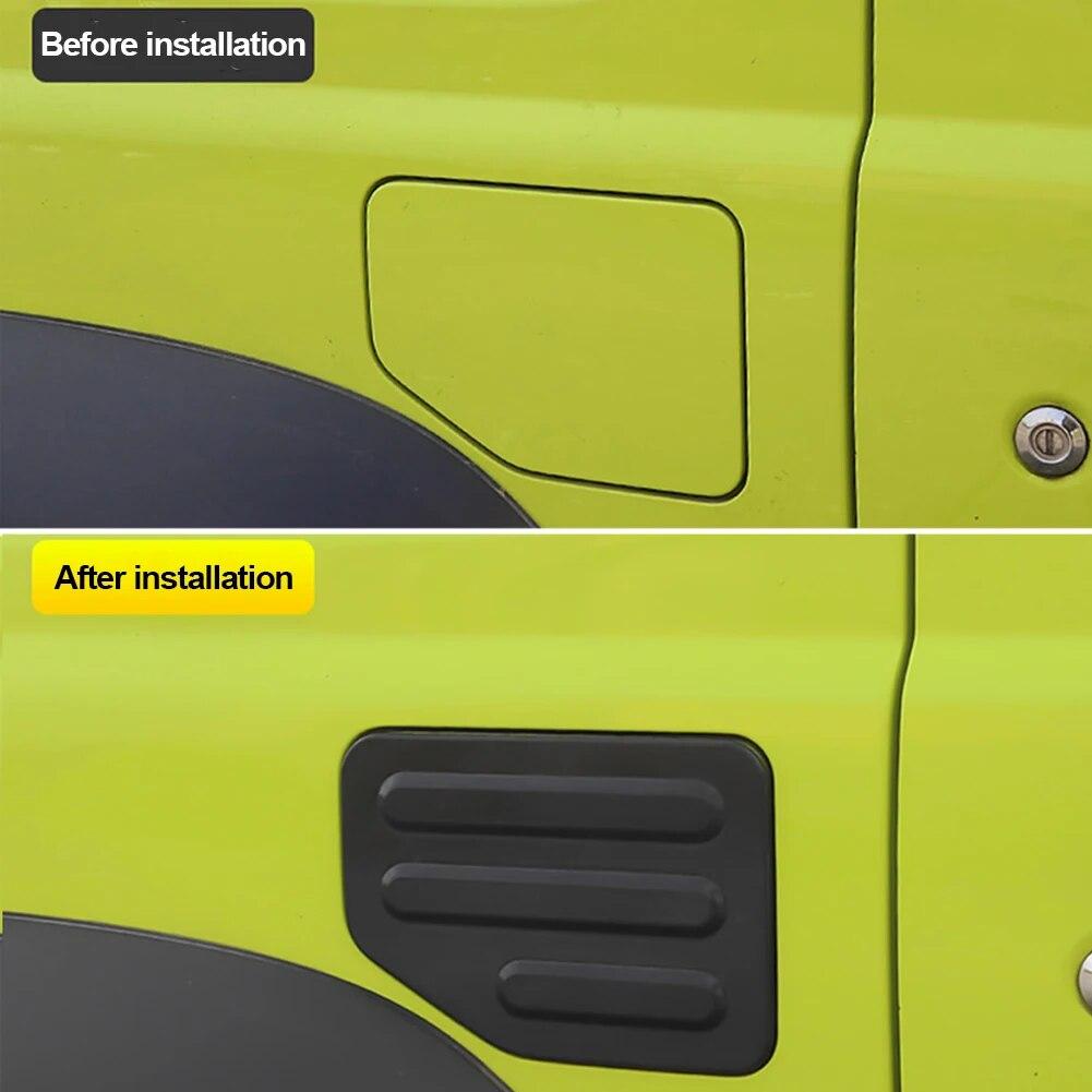 Car Fuel Filler Tank Cover Oil Fuel Tank Cap Cover Decoration Stickers For Suzuki Jimny JB64 JB74 2018