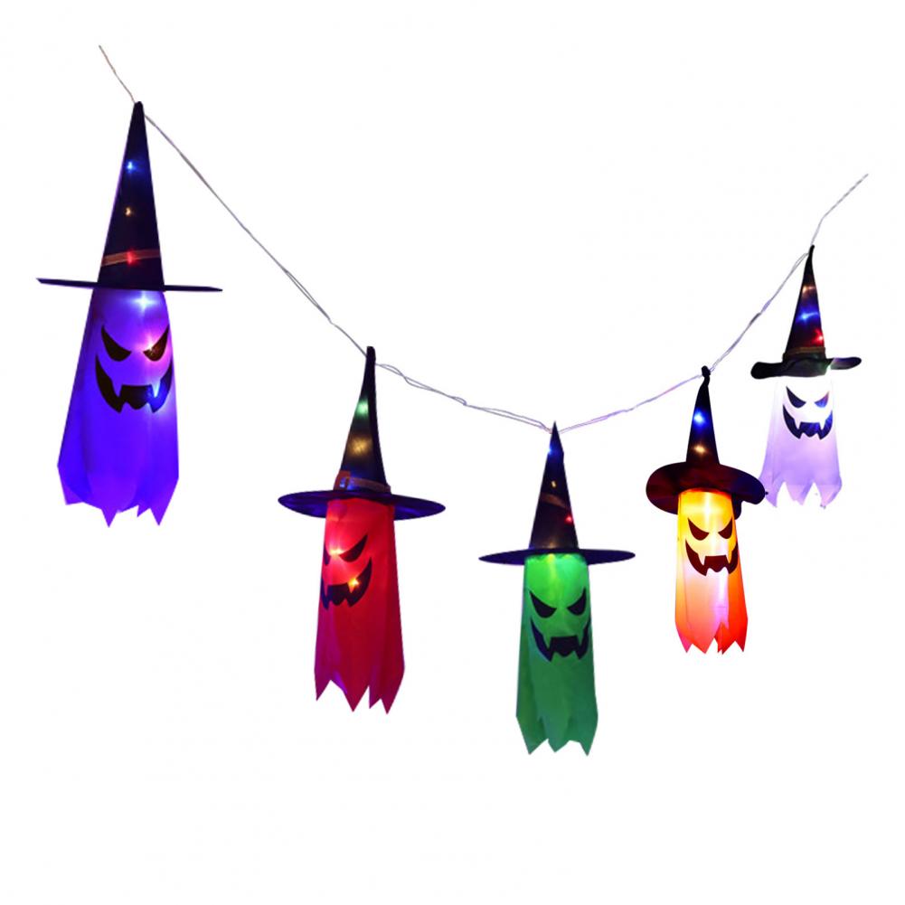 Halloween Light Up Hanging Ghost Decoration Spooky LED Ghost Light for Indoor Front Porch Yard Bedroom Decor