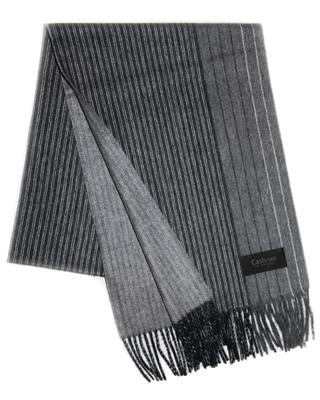 Cashmee Cashmere Stripe Single Reversible Scarf Becrux Cashmere 100% Two-Face / 3-Color (Black (ST03))