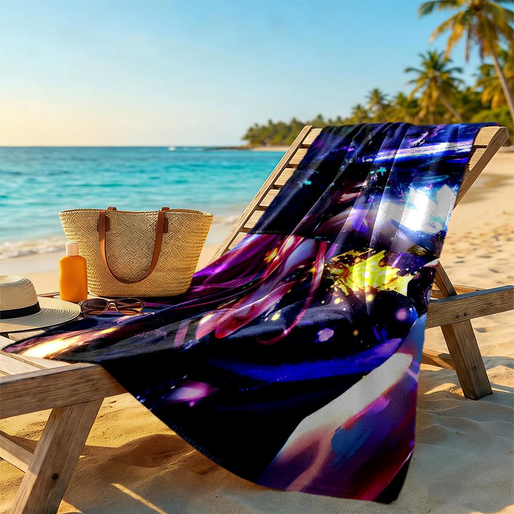 Kpop Demon Beach Towel Quick-Dry Soft Microfiber Comfortable Lightweight
