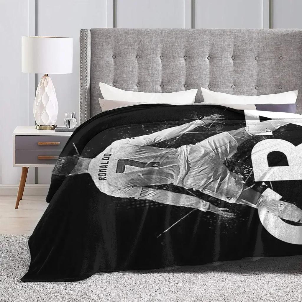 CR7 Cristiano Ronaldo Blankets Soft Warm Flannel Throw Blanket Bedding for Bed Living Room Picnic Travel Home Sofa
