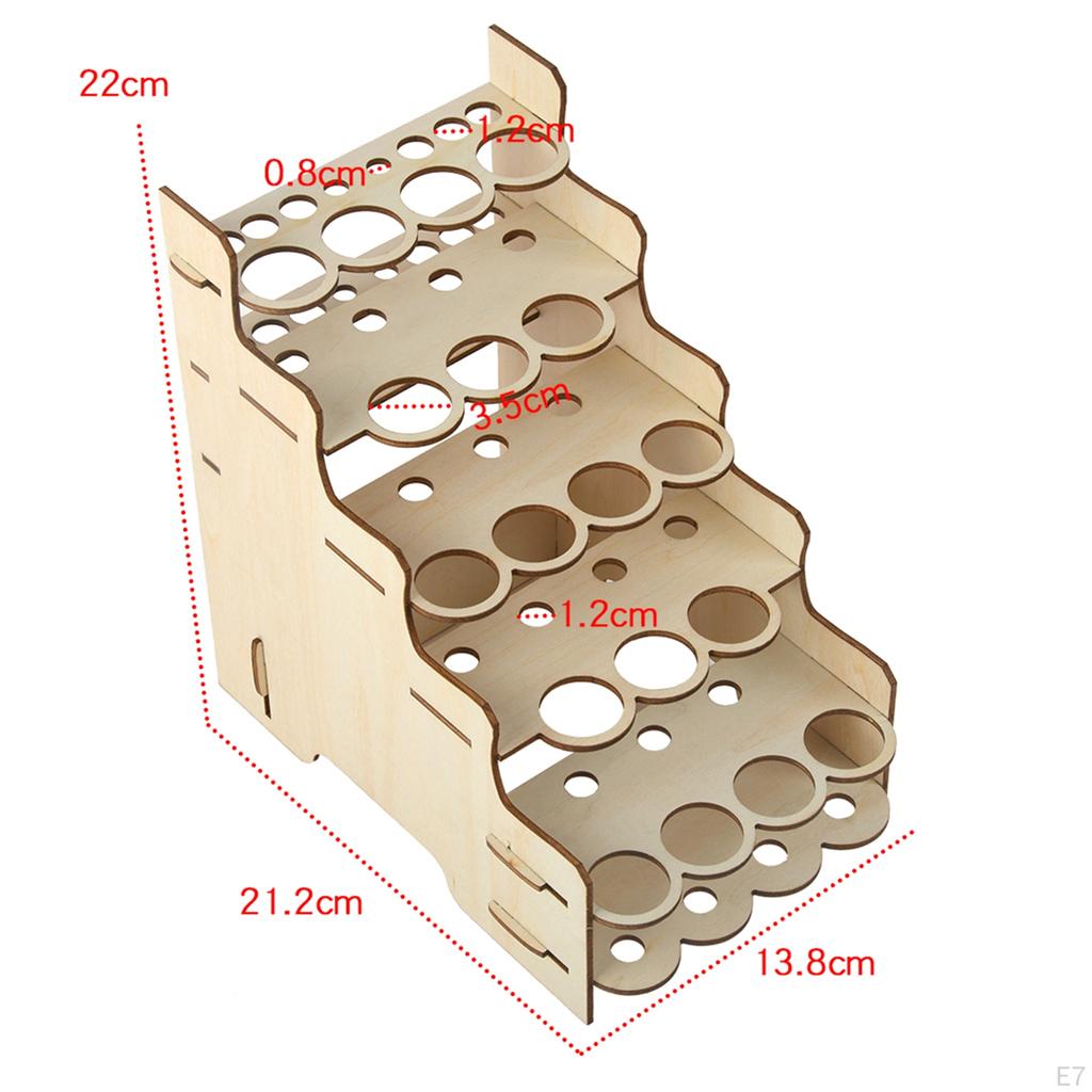 Craft Paint & Brush Organizer Rack, Holds Up To Bottles and Brushes ,