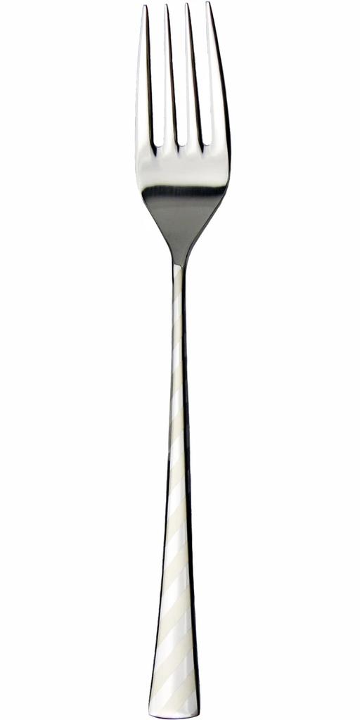 Nagao Dinner Fork Stainless Steel Mirror Laser Processed Made In Japan -Shiro- 18.5cm 18-8