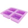 4Gird Purple Silicone HandMade Soap Mold High Temperature Resistant DIY Cake Mold for Baking