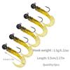 5pcs/bag Jig Hook with Soft Lure Pesca Wobbler Artificial Bait Silicone Bait Sea Bass Carp Fishing Soft Tail Perch Bait