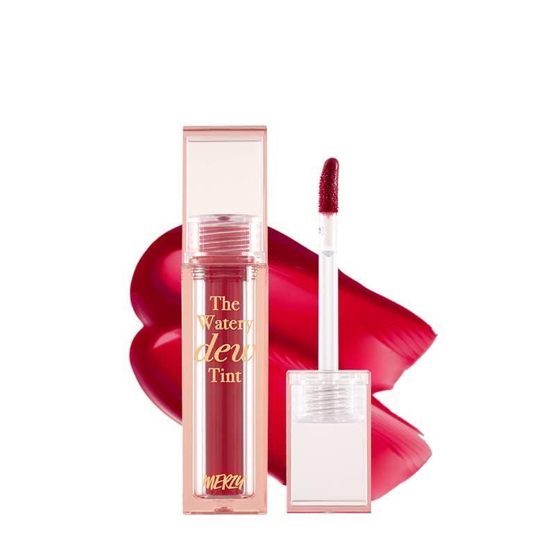 MERZY The Watery Dew Tint, Тинт для губ, Водный тинт с сиянием, Косметика, Корейская косметика, Корейский тинт для губ (WD5. Вишневый шот)