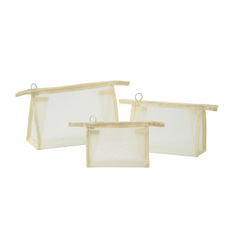 Small Portable Nylon Mesh Makeup Bag with Custom Logo