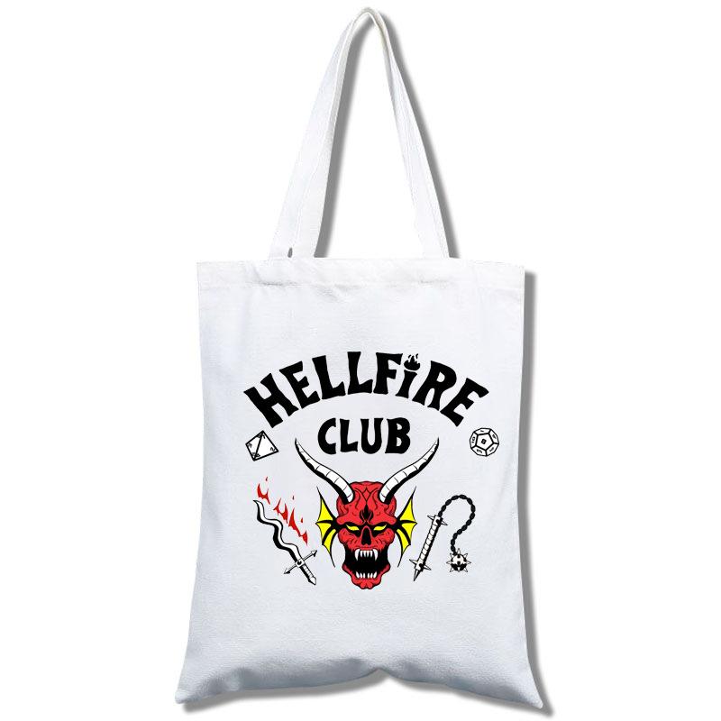 Stranger Things, Student Shopping Mobile Phone Canvas Handheld Crossbody Bag Canvas Bag