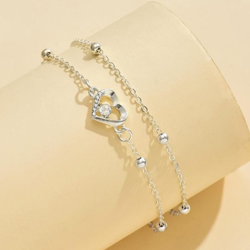 Comfortable Wear Adjustable Alloy Anklet for Women Featuring Layer Chains Butterfly Charm Beachwear Jewelry Gifts
