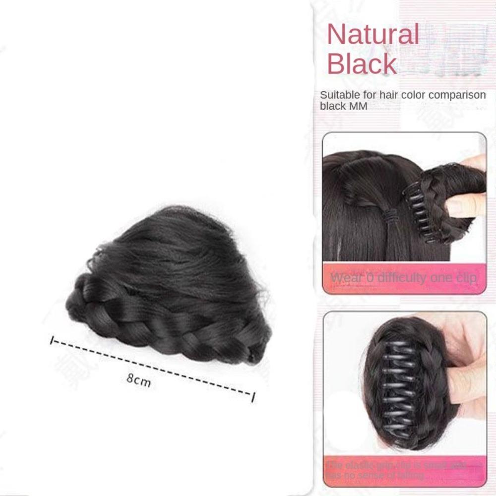 Natural Cat Ear Wig Bag Fluffy Cat's Ear Hair Bun Fashion Bun Head Wig Hair Accessories