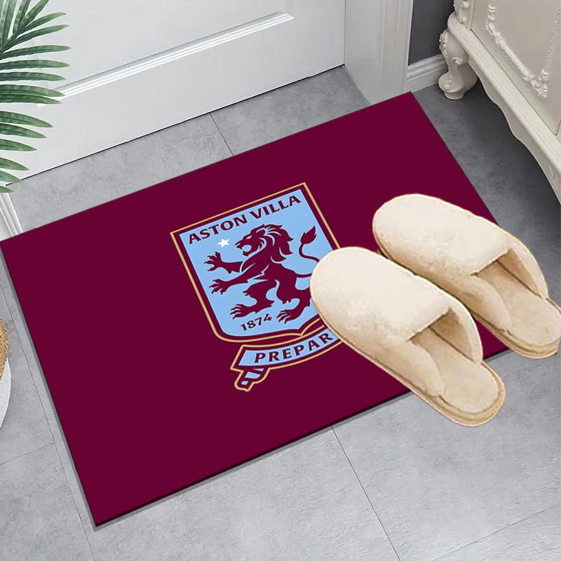 1PC Aston Villa Pride Rug Game Carpet, Floor Mat for Bedroom Living Room Entryway Rug, Home Decor Idea Gift for Christmas birthday