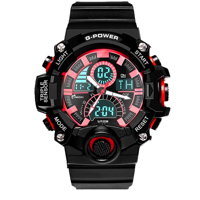 Top Brand New Dual Electronic Watch Fashion Sports Multifunctional Electronic Watch Couple Popular Men's Waterproof Luminous Wristwatch