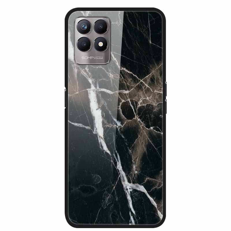For Realme 8i Cases Realme 8 5G Tempered Glass Hard Back Cover For Realme8 Phone Cases Soft Bumper Fundas for Realme 8 i Realme8