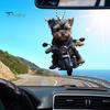 Akrylátový prívesok do auta Šteniatko jazdí na motocykli Závesný prívesok so šnúrkou na uchytenie Ľahký ornament na spätné zrkadlo Prívesok so zvieratkom Interiér auta