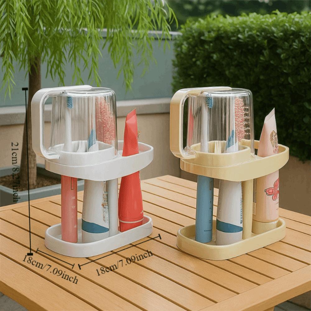 Adjustable Toothbrush Holder Dustproof Mouthwash Cup Cup Storage Rack  Student Dormitory