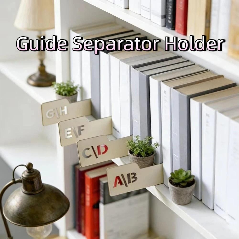Alphabetical a-Z Guide Separator Holder Wooden Record Index Card Vinyl Record Dividers  Media Shelf