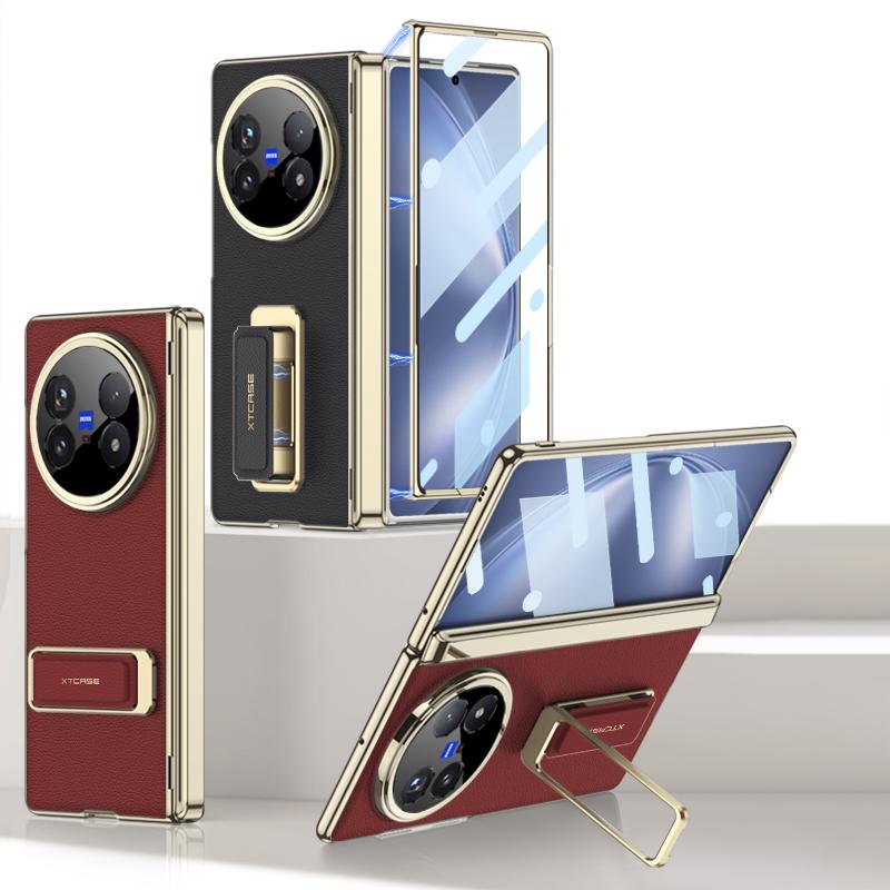 For Vivo X Fold 3 Fold 5 ultra Slim Leather Phone Case X Fold5 Original GKK Slim case Camera Protection case Cover Bag for Lens