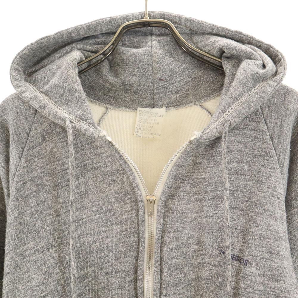 McGregor 80s Vintage Romanian Made Single Claw YKK Long Sleeve Lining Thermal Zip Hoodie Men's Used
