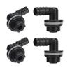 3/8" Außengewinde auf 14 mm Mehrfach-Stacheldraht Aquarium Fischbecken Schlauch Ablaufverbinder Wassertank Winkel 90-Grad Auslasskupplung 1/10 Stück