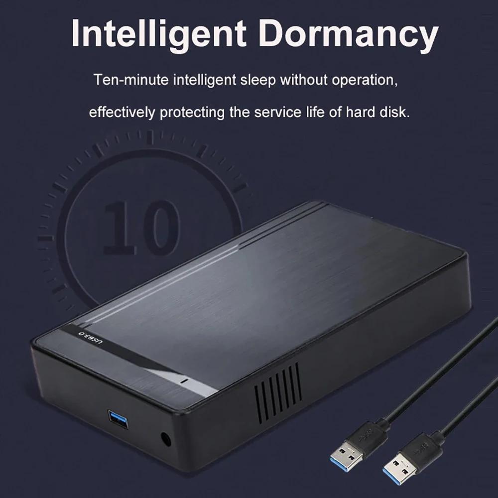 2.5/3.5 Inch HDD Case USB 3.0 Hard Drive Disk Enclosure SATA To USB 3.0 Adapter External Hard Drive Box for PC Laptop Tool-less